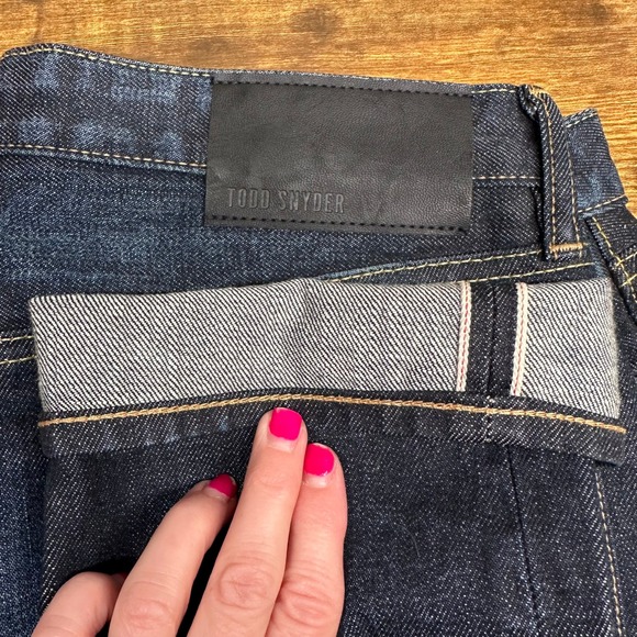 Todd Snyder Other - Todd Snyder Mens Selvedge Denim Jeans Dark Wash Indigo Button Fly Slim Straight